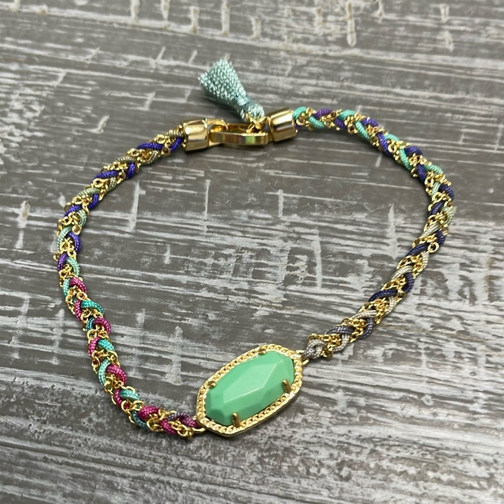Kendra Scott Elaina Braided Friendship Bracelet in Mint Magnesite